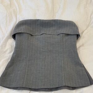 Aritzia Babaton Gray Strapless Top